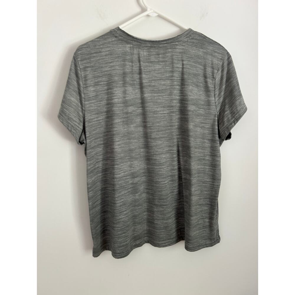 Muk Luks Women's Gray Heather Short Sleeve Tee Size Large - Picture 5 of 6